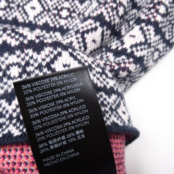 Anthropologie Maeve Ski Slope Turtleneck Sweater Navy & Pink - XL Petite XLP - Picture 11 of 11